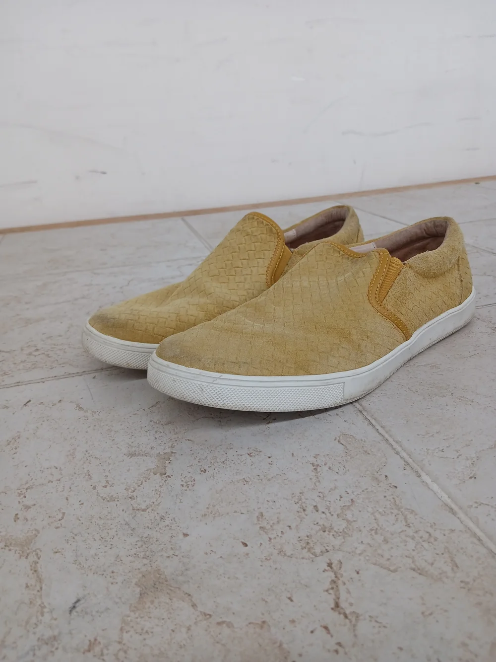 Sam Edelman Men's Slip-On Loafers in Mustard Yellow